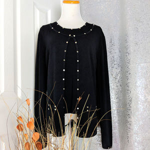 Cartise Black 2 Pieces Top and Cardigan Sz XL